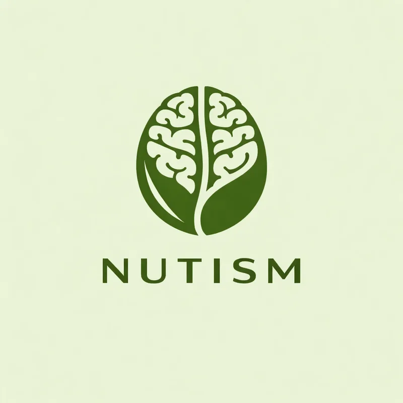 Nutism logo in leaf green on pale green